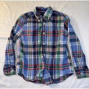 Ralph Lauren Polo Boys Size 5 Long Sleeve Plaid Button Up